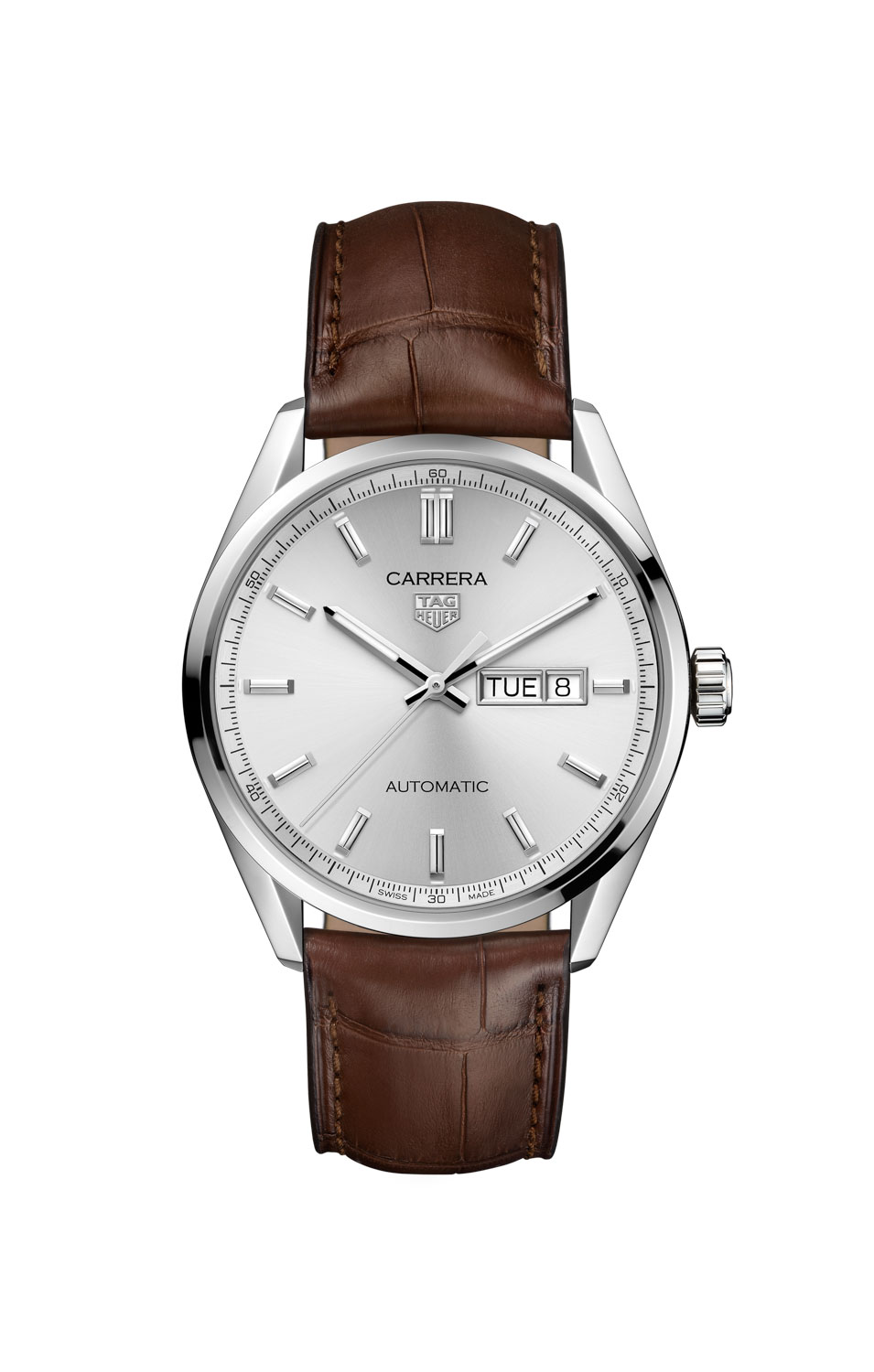 Carrera Day Date 41mm with a silver sunray-brushed dial (ref. WBN2011.FC6484)