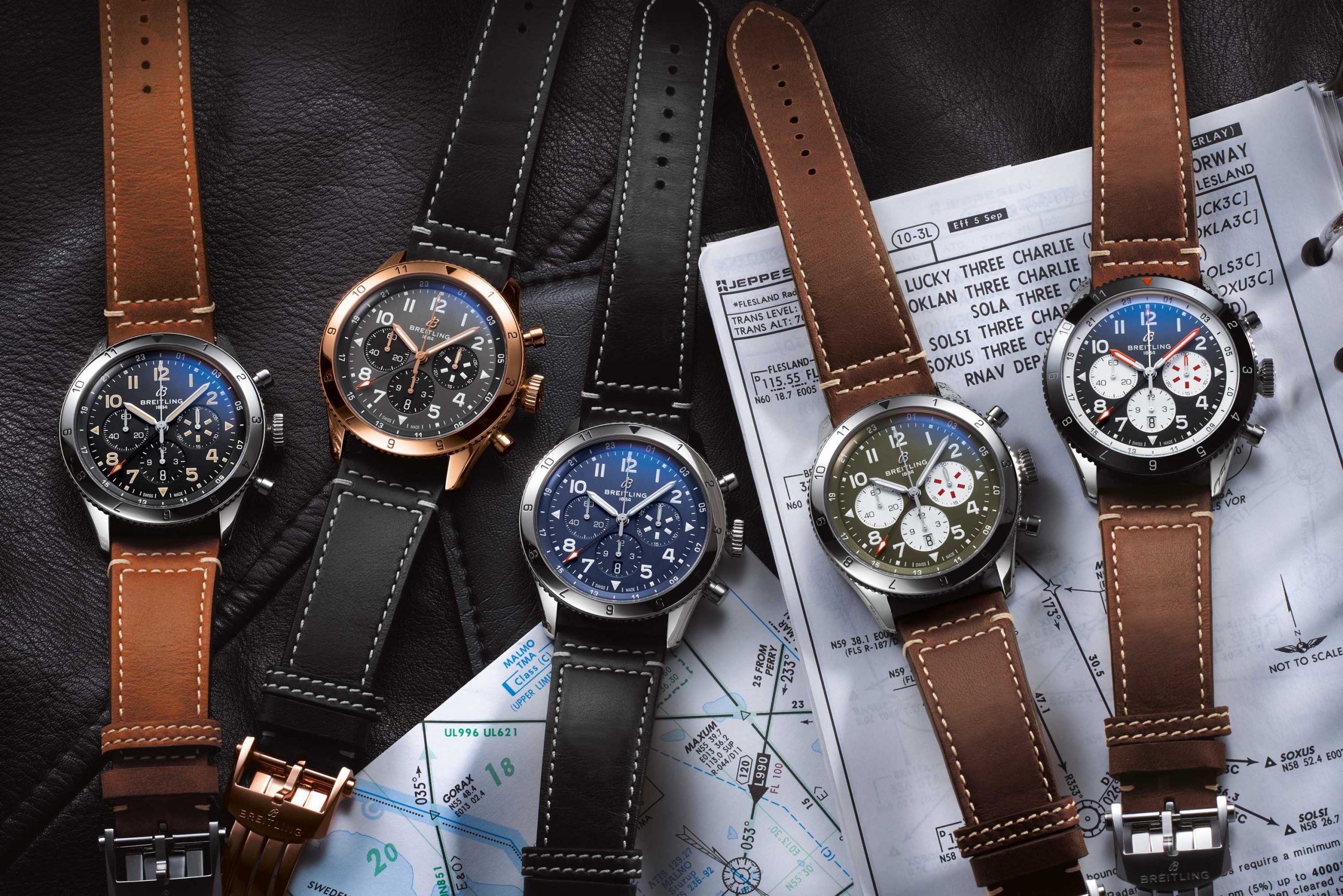 The 2021 Super AVI Collection is a collection of five new watches, inspired by four legendary planes from the 1940s and one watch from their own archives, the superb 1953 “Co-Pilot” Ref. 765 AVI aviator’s watch
