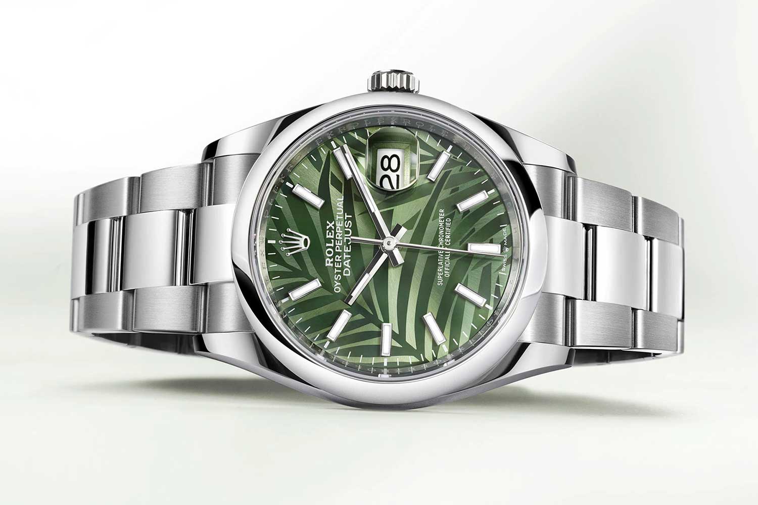 The Rolex Datejust 36 featuring new "Palm" and "Fluted" dial motifs