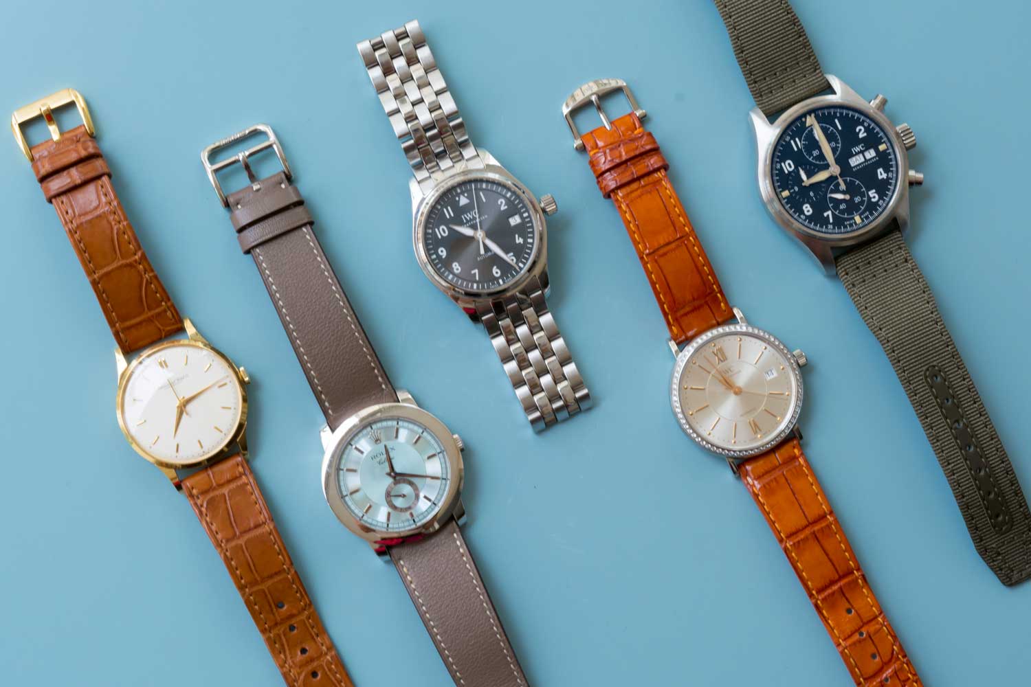 Some of the watches in Déby's collection