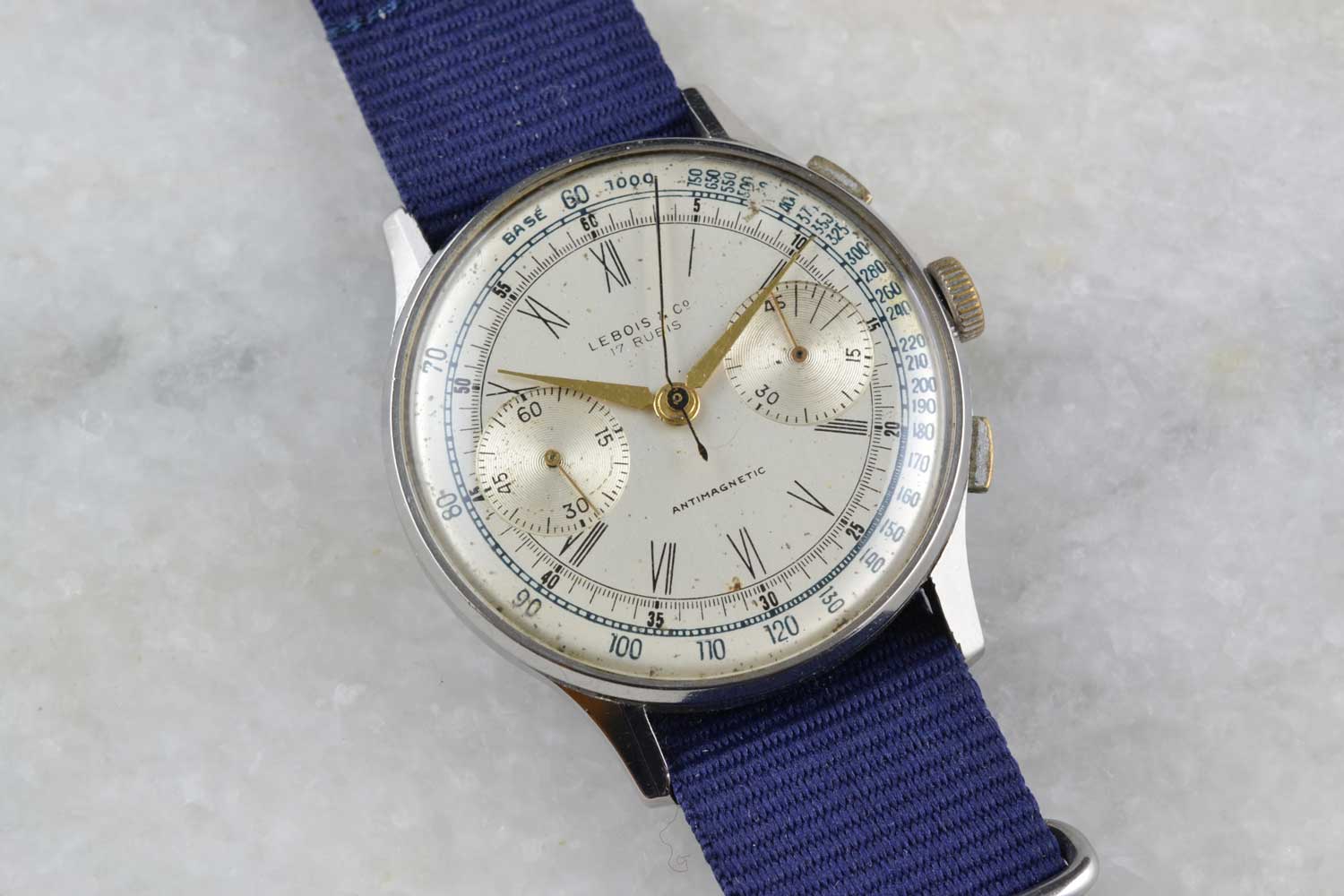 Lebois and Co 1940s Chronograph Antimagnetic
