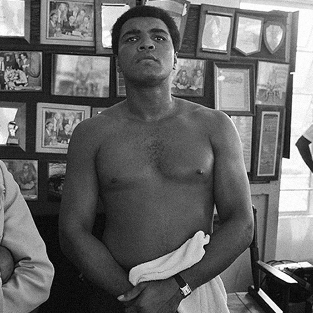 Muhammad Ali with his Cartier Tank