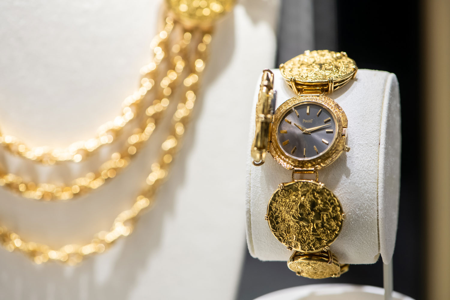 A bracelet wristwatch made with Dali d'Or coins by Piaget