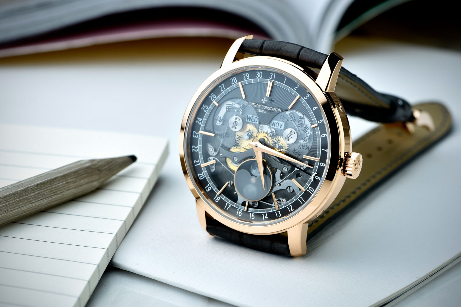 The Vacheron Constantin Traditionnelle Complete Calendar Openface in 18K 5N pink gold