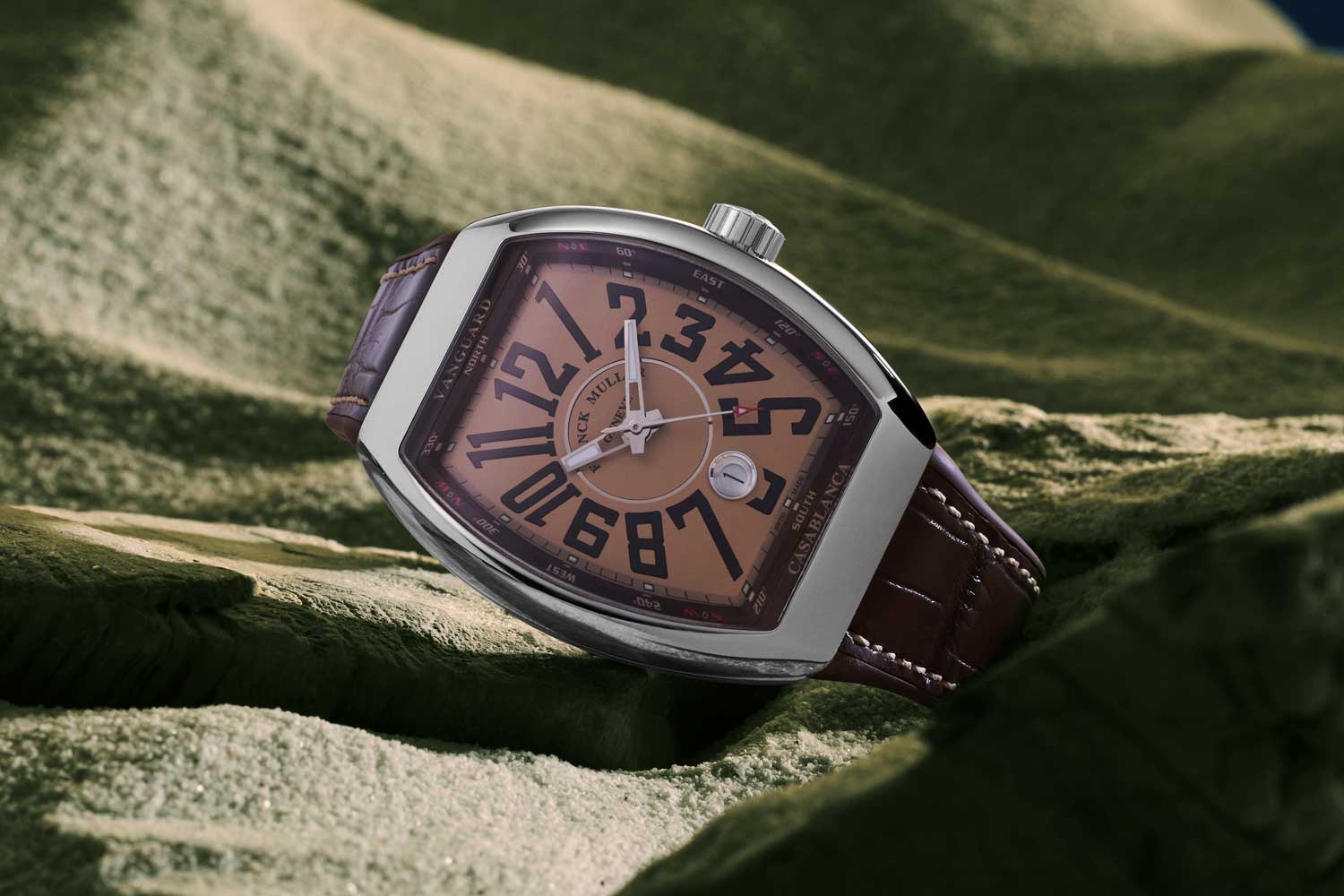 Franck Muller Vanguard Casablanca with a brown dial