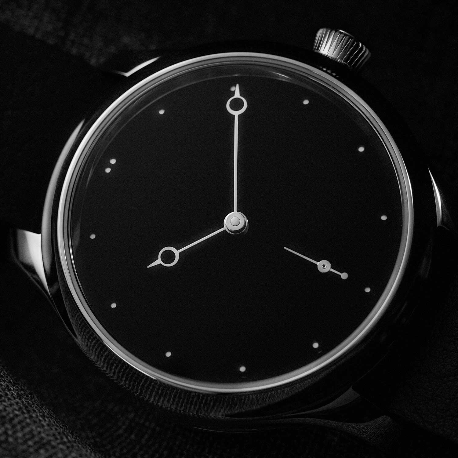 H. Moser & Cie x The Armoury Endeavour Small Seconds Total Eclipse in steel
