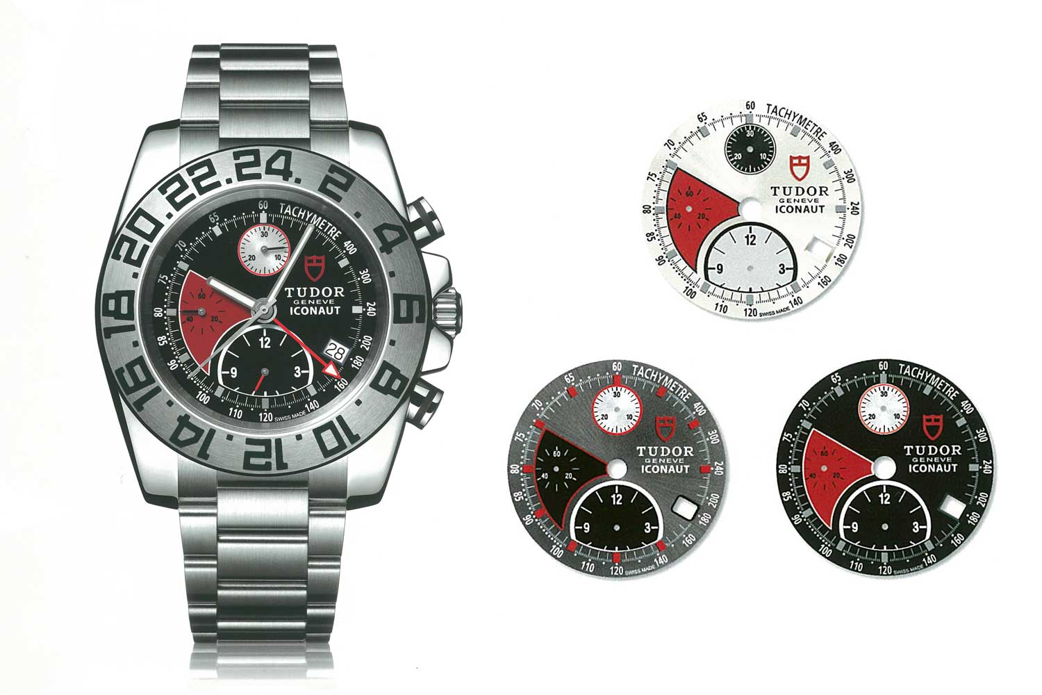 The 43mm Iconaut with shark fin “Deco” dial was Tudor’s first GMT model