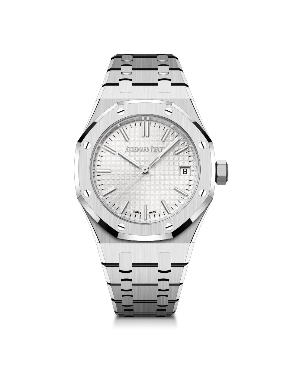 Royal Oak Selfwinding / 37mm; stainless steel case and bezel with silver-toned dial (15550ST.OO.1356ST.01)