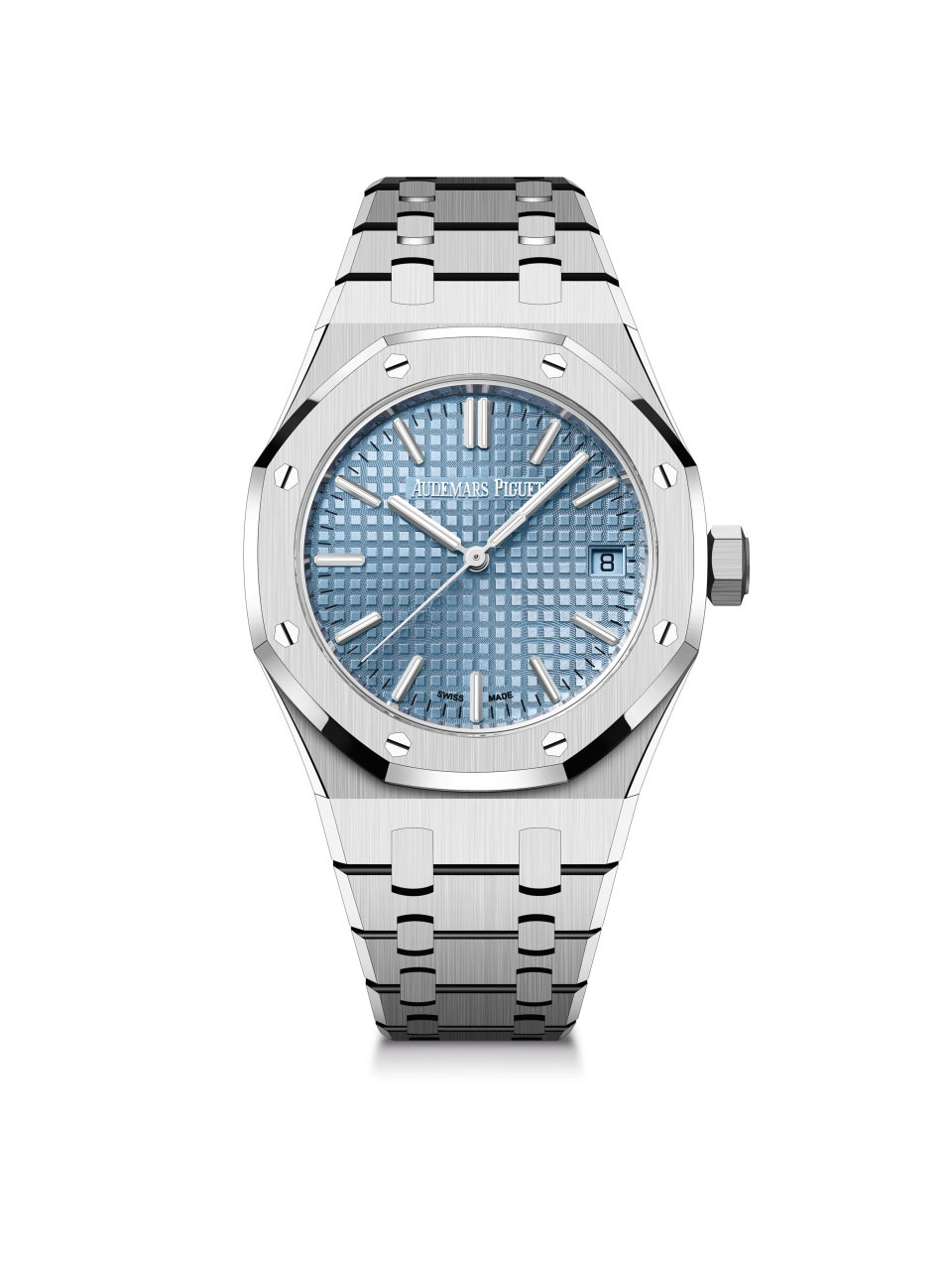 Royal Oak Selfwinding / 37mm; stainless steel case and bezel with light blue dial (15550ST.OO.1356ST.04)