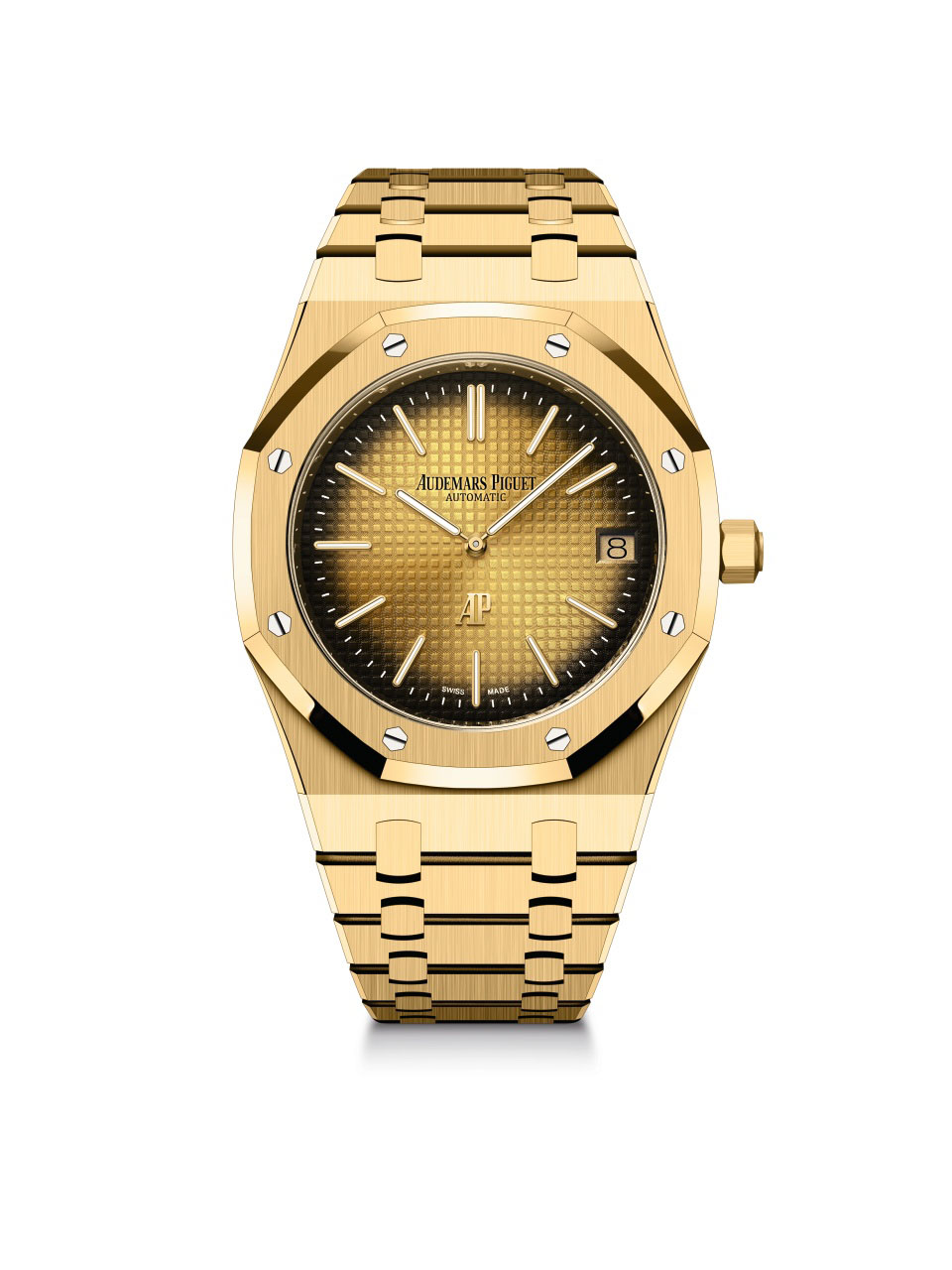Royal Oak “Jumbo” Extra-Thin / 39mm; Ref. 16202BA.OO.1240BA.01 in 18-carat yellow gold with smoked yellow-gold-toned dial