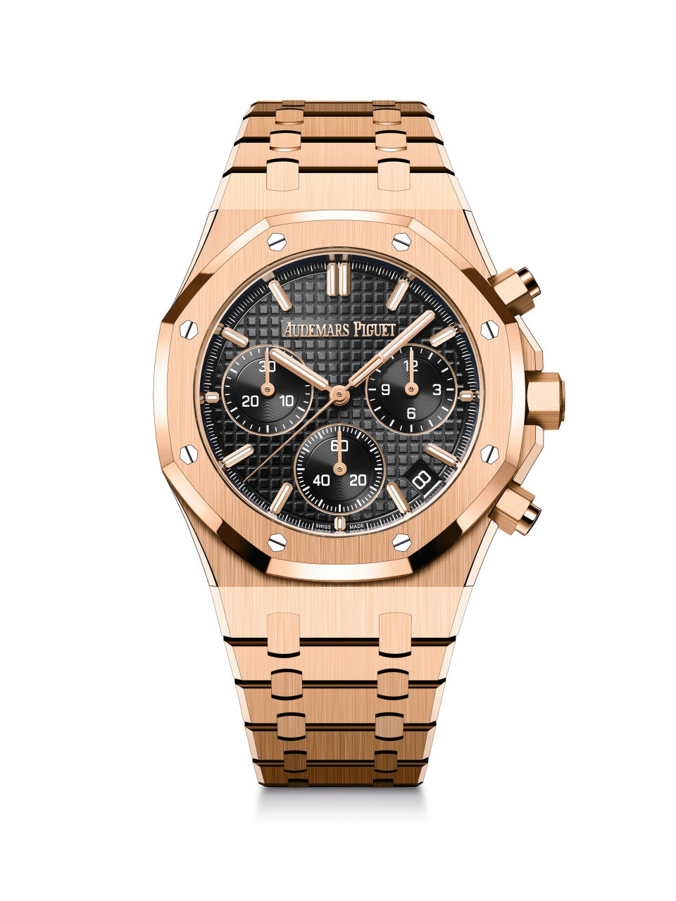 Royal Oak Selfwinding Chronograph / 41mm; 18-carat pink gold case with black dial (26240OR.OO.1320OR.02)