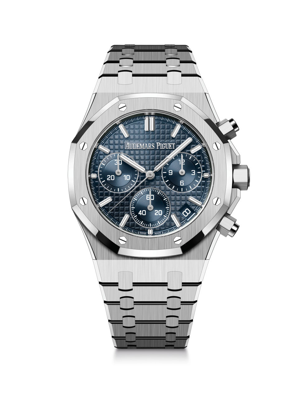 Royal Oak Selfwinding Chronograph / 41mm; stainless steel case with “Bleu Nuit, Nuage 50” dial (26240ST.OO.1320ST.01)