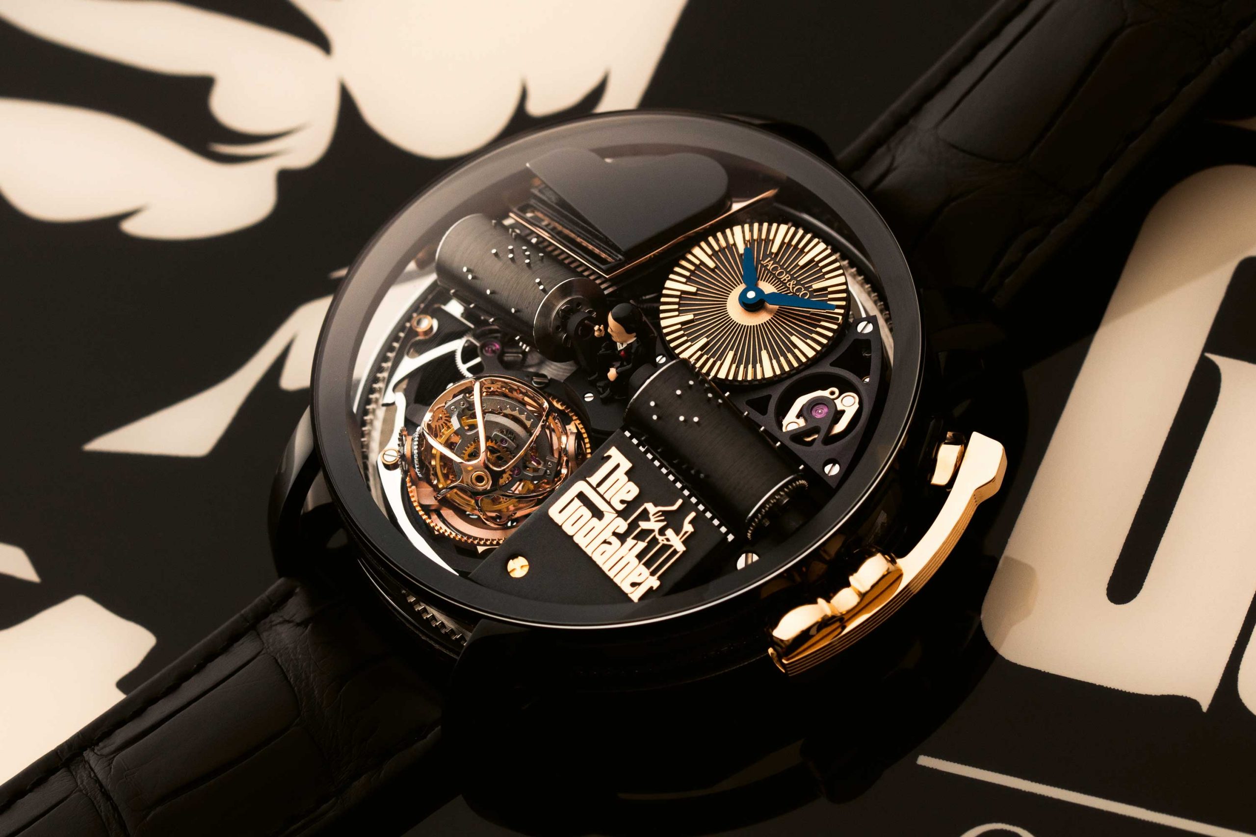 The Opera Godfather Musical Watch in black DLC and grade 5 titanium