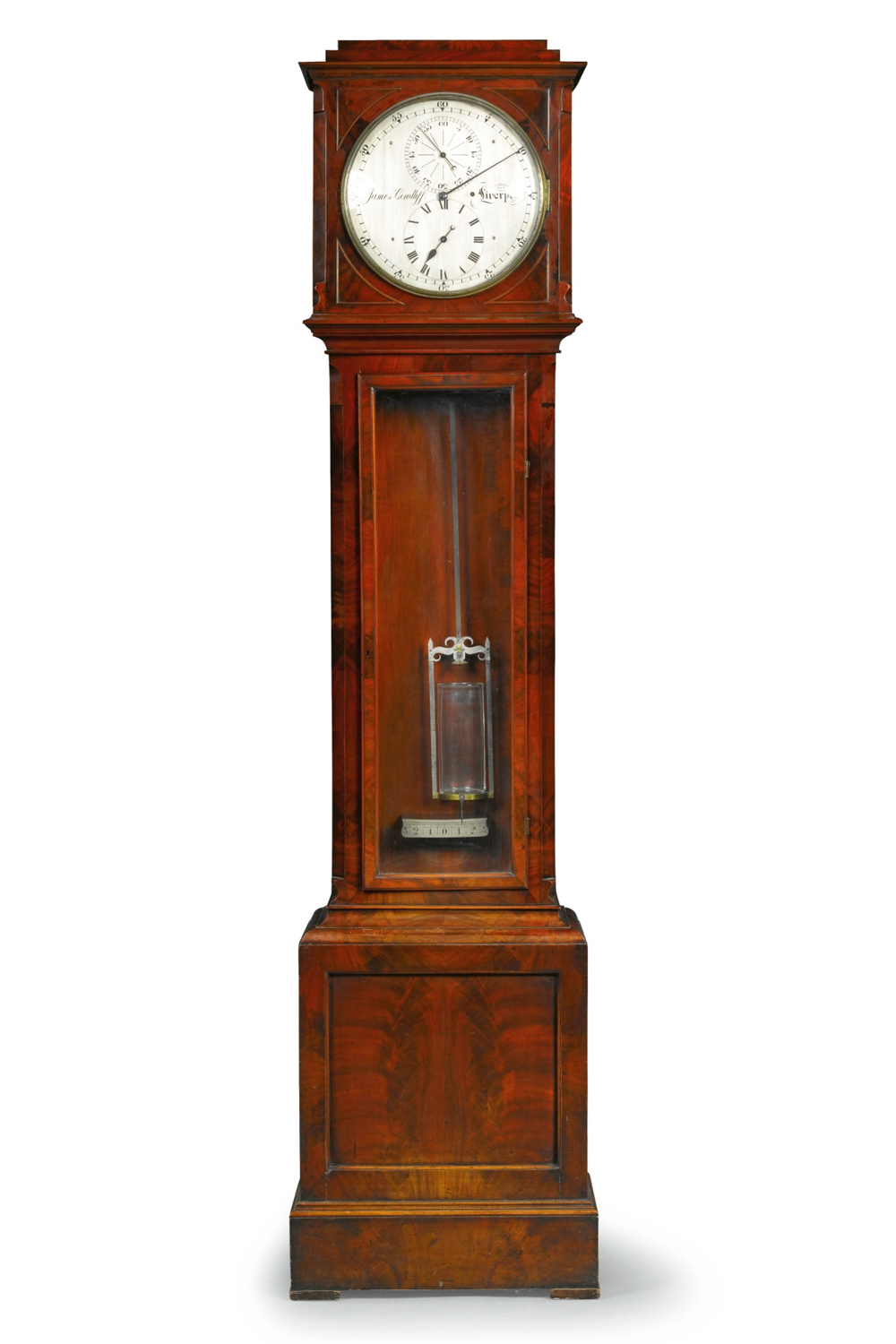 Reference regulators, like this English grandfather clock from the 18th century, were used as master devices to adjust new watches (Image: Sotheby’s)