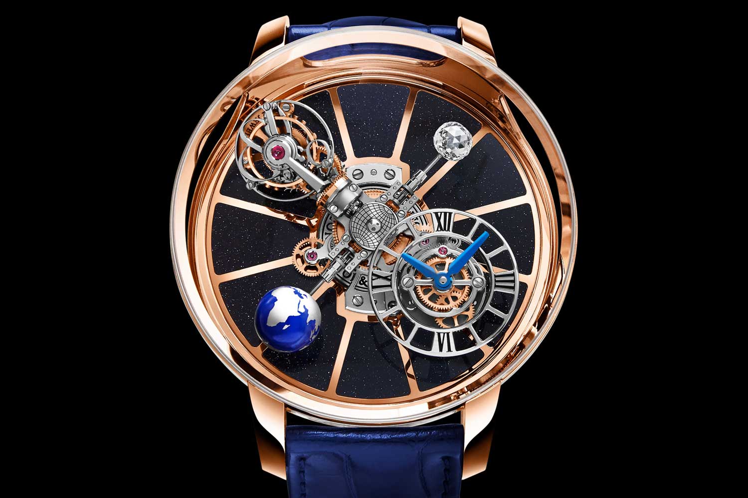 The awe-inspiring Astronomia with its distinctive four-arm carriage that completes a full clockwise revolution every 20 minutes