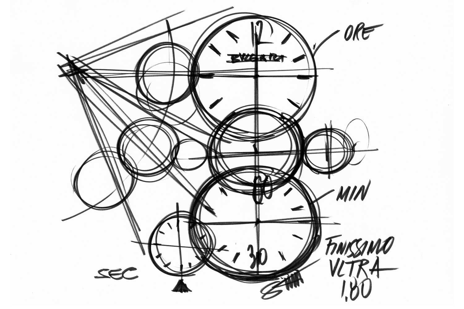Buonamassa decided on a regulator-style dial design, with the motion work positioned not on the same axis