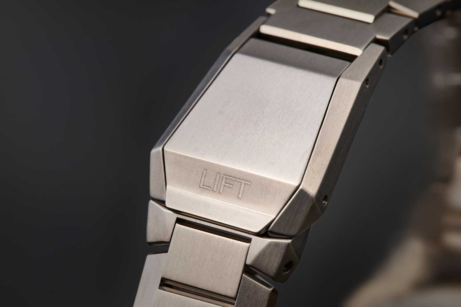 The innovative, patterned 'lift' system clasp keeps the watch securely attached (Image: Revolution©)