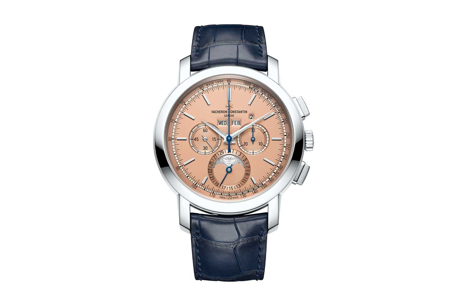 Traditionnelle Perpetual Calendar Chronograph in platinum with salmon colored dial