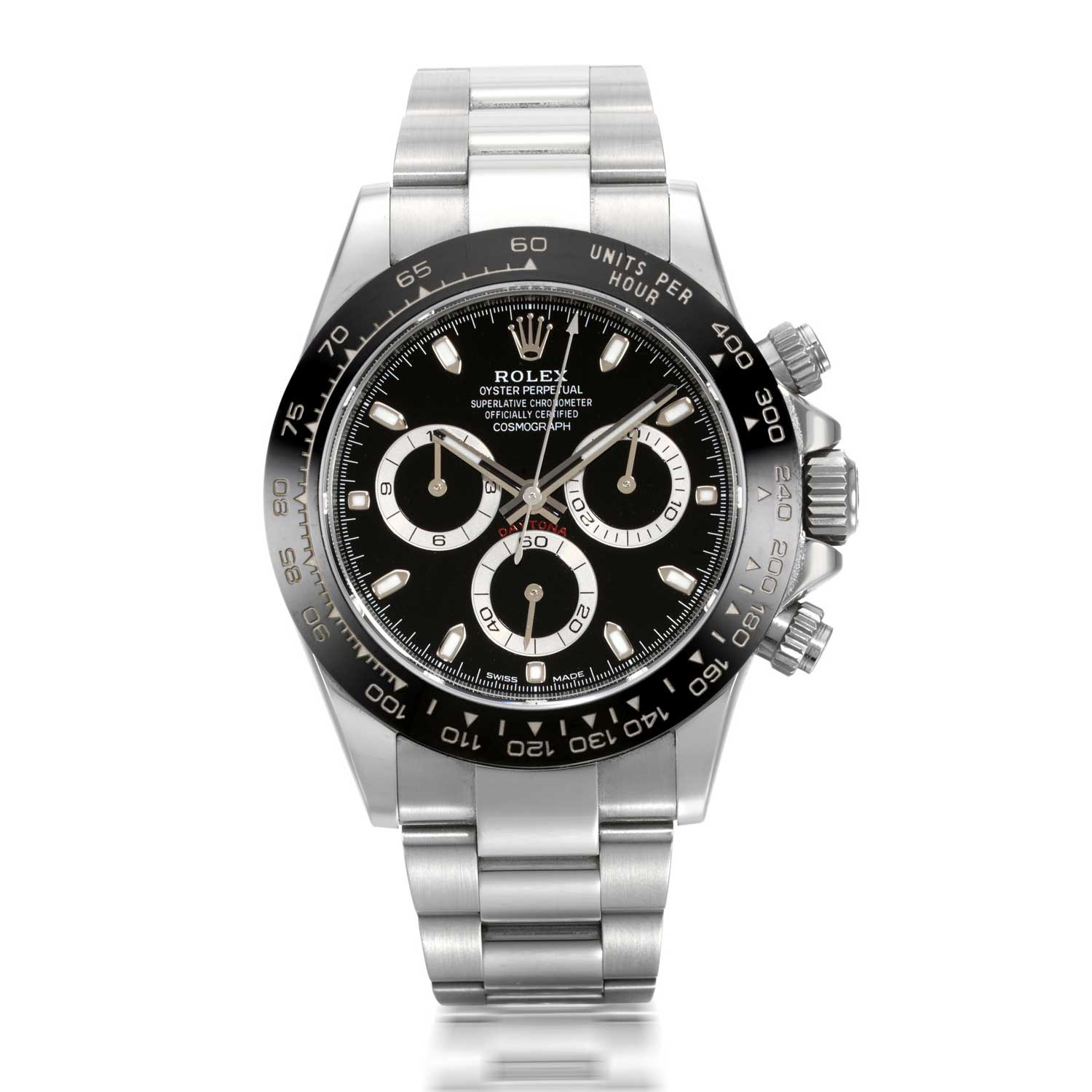 In 2016, the standard stainless steel Daytona was now given the reference 116500LN. It now had the Cerachrom bezel first seen five years ago on the 116515LN. Cue the wait lists… (Image: Sotheby’s)