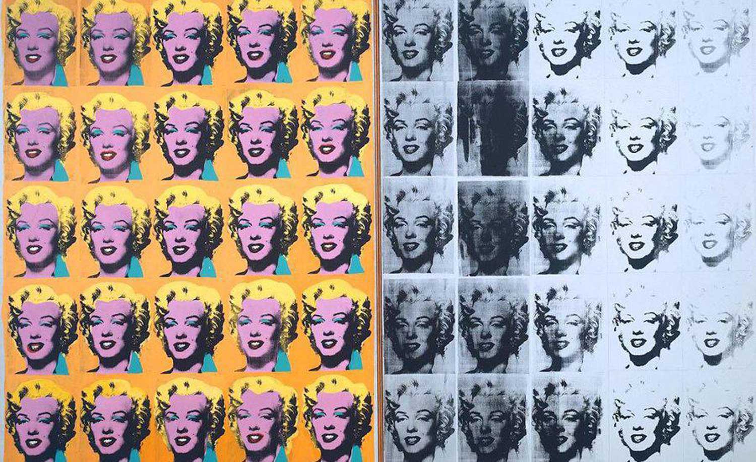Marilyn Diptych by Andy Warhol, 1962 (image Artspace)