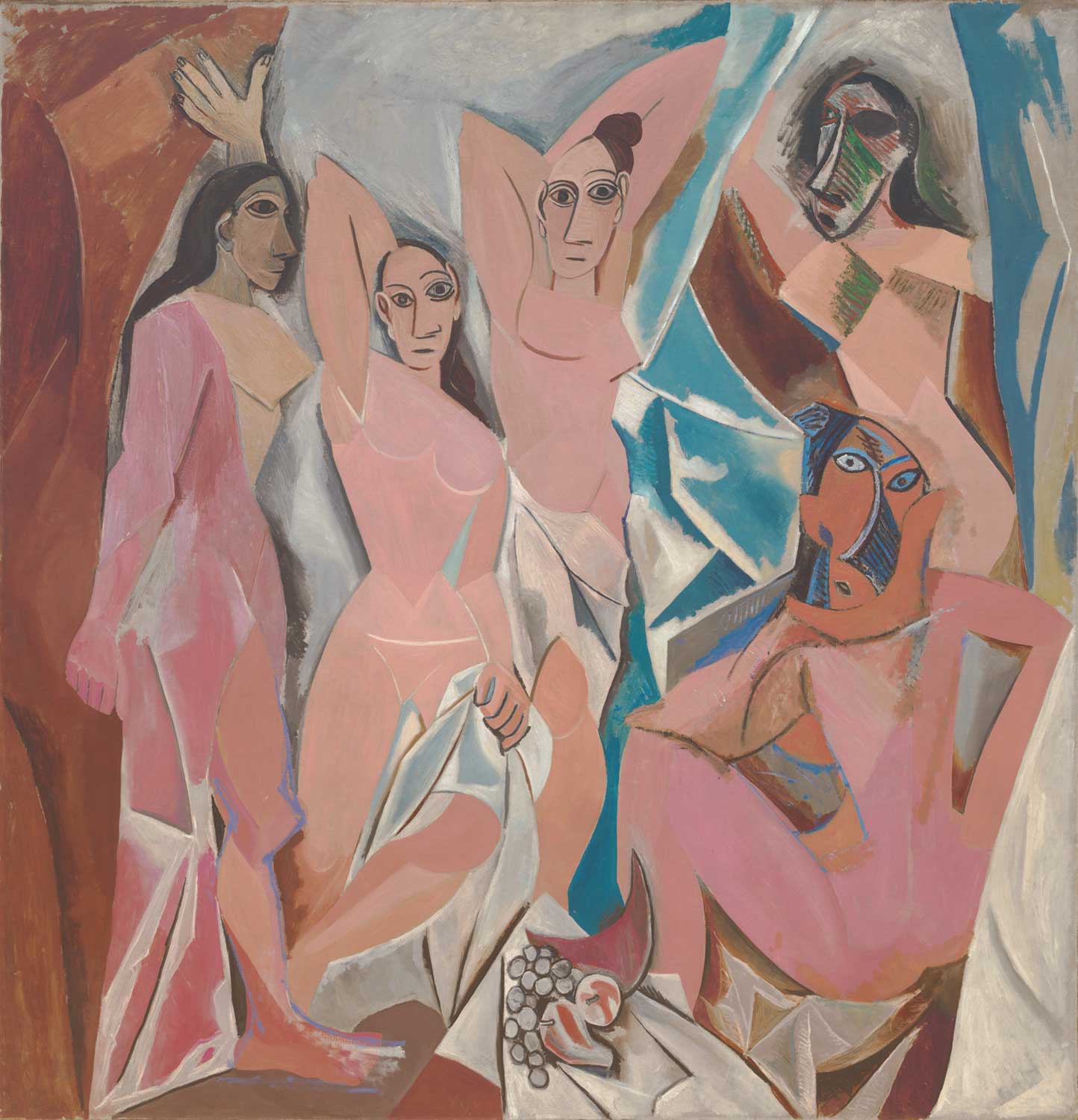 Les Demoiselles d’Avignon by Pablo Picasso, 1907 (image MoMA)]