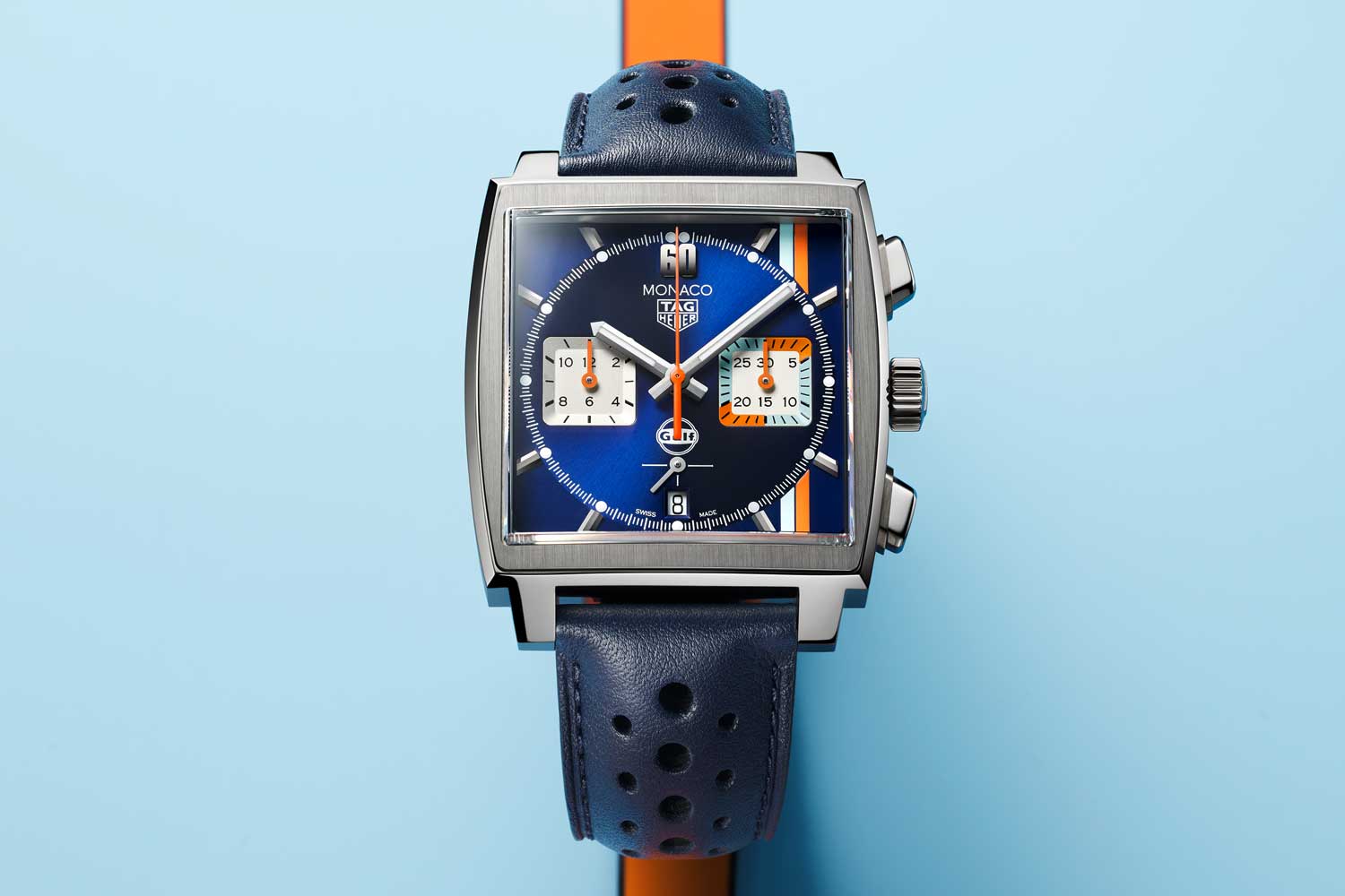 The iconic combo is back in fine form on the latest TAG Heuer Monaco Gulf Special Edition
