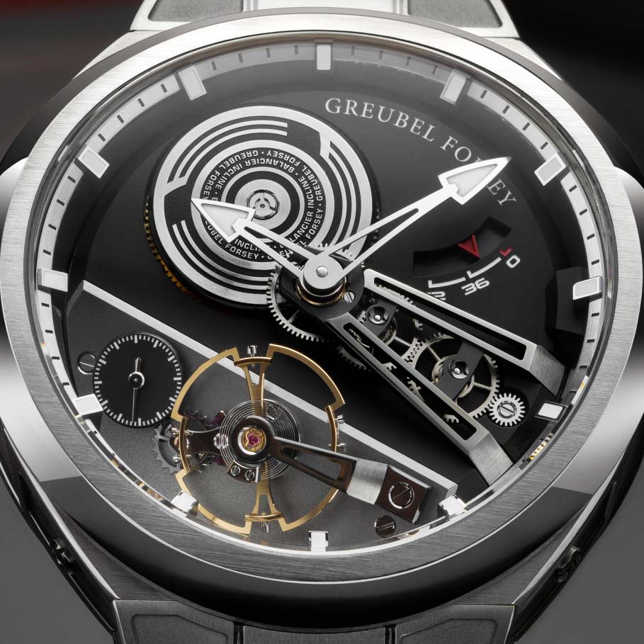 With the balance resting on an incline, seemingly disconnected from the wheel train, the first thing that comes to mind is, "How in the world does this thing work?" (Image: Greubel Forsey)