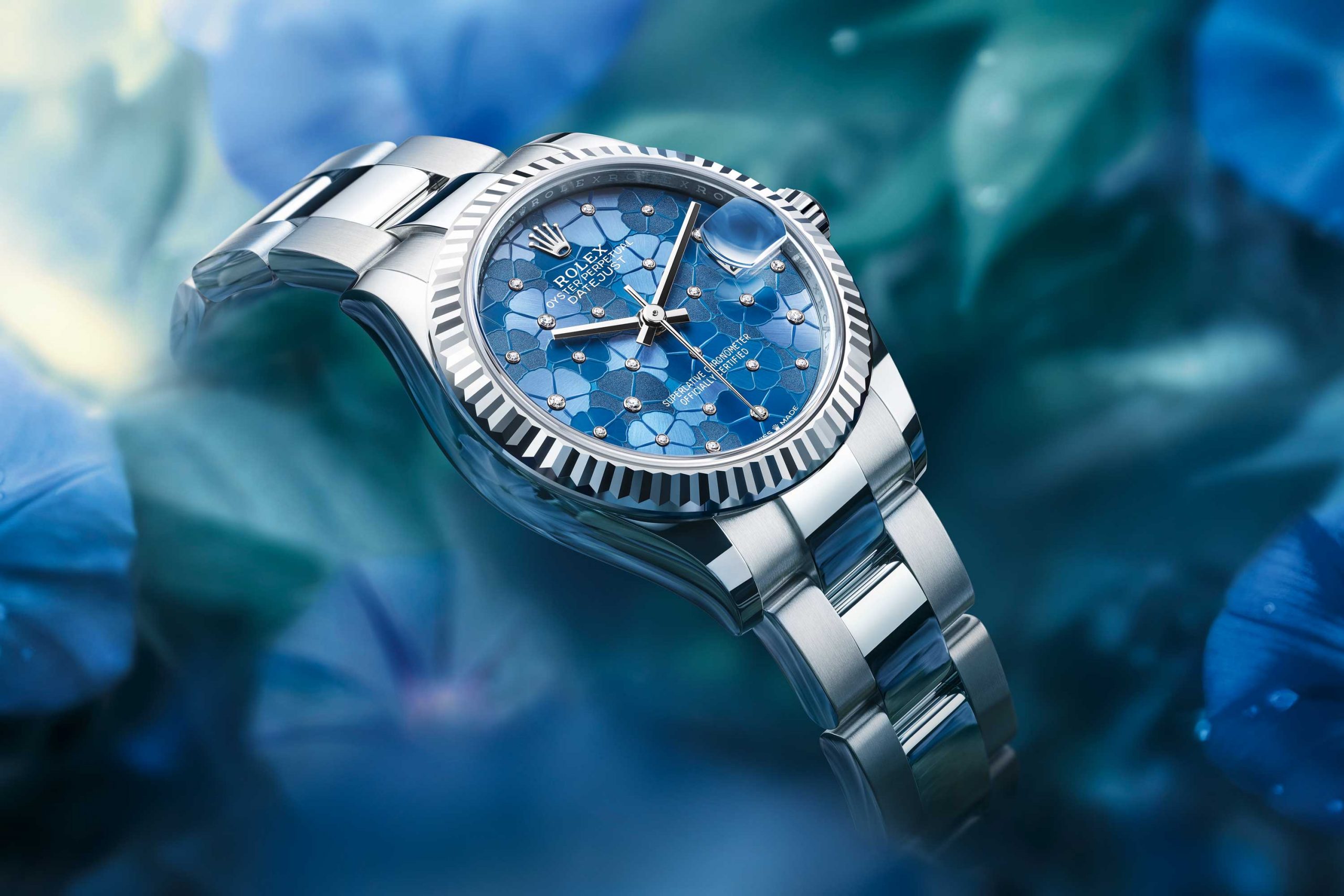 New for 2022, the 31mm Datejust has been given a floral makeover