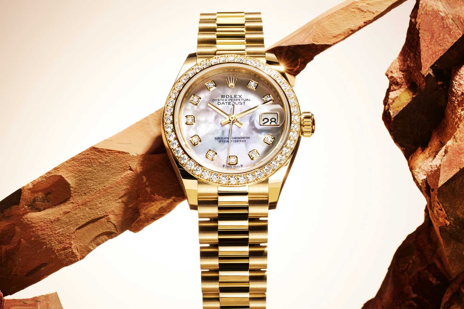 2021 Rolex Lady Datejust with Mother of Pearl dial and yellow gold case