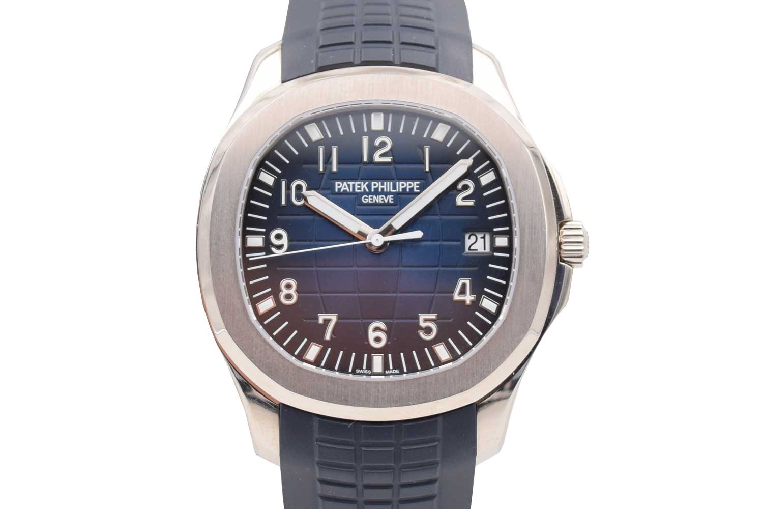 Patek Philippe Aquanaut in white gold case and blue dial, Ref. 5168G