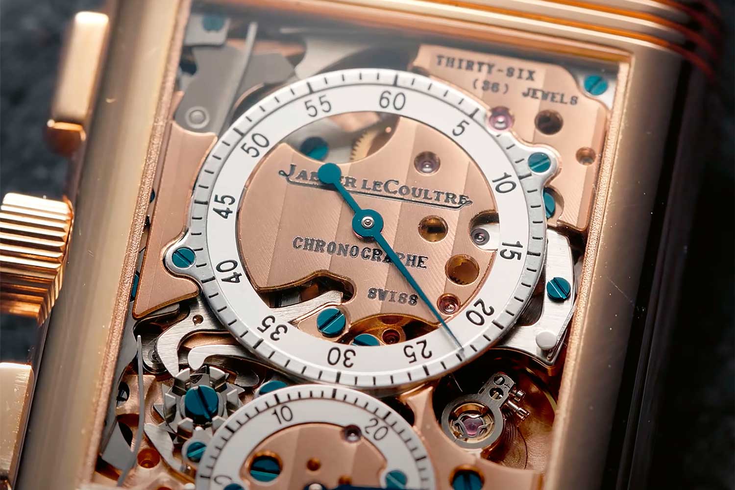 Close-up of the chronograph on the Chronographe Retrograde