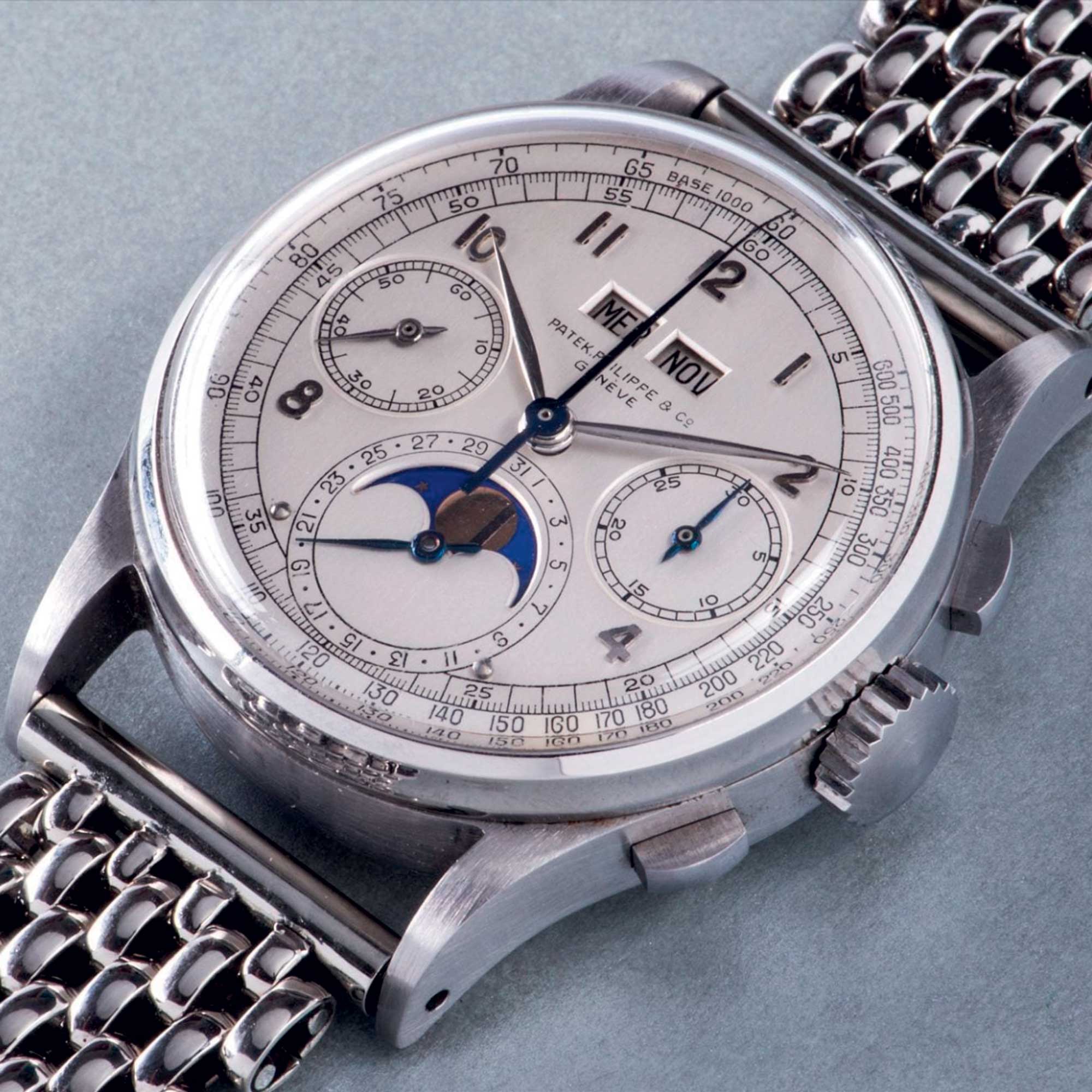 The brand’s first perpetual calendar chronograph, Ref. 1518 (Image: Phillips)