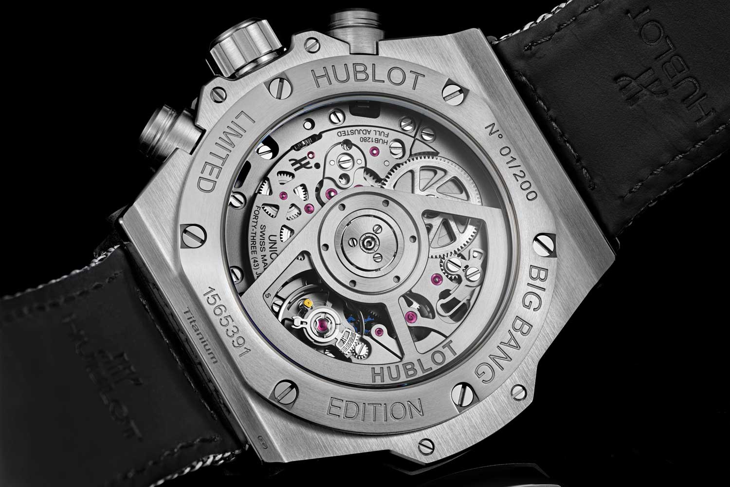 Hublot caliber HUB1280 is self-winding chronograph with flyback function