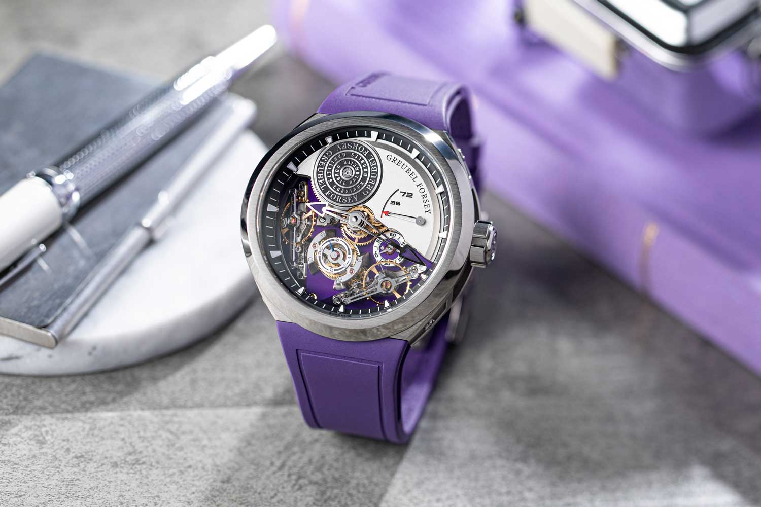 The burst of purple makes for an arresting iteration of an already deeply impressive watch (Image: Revolution©)