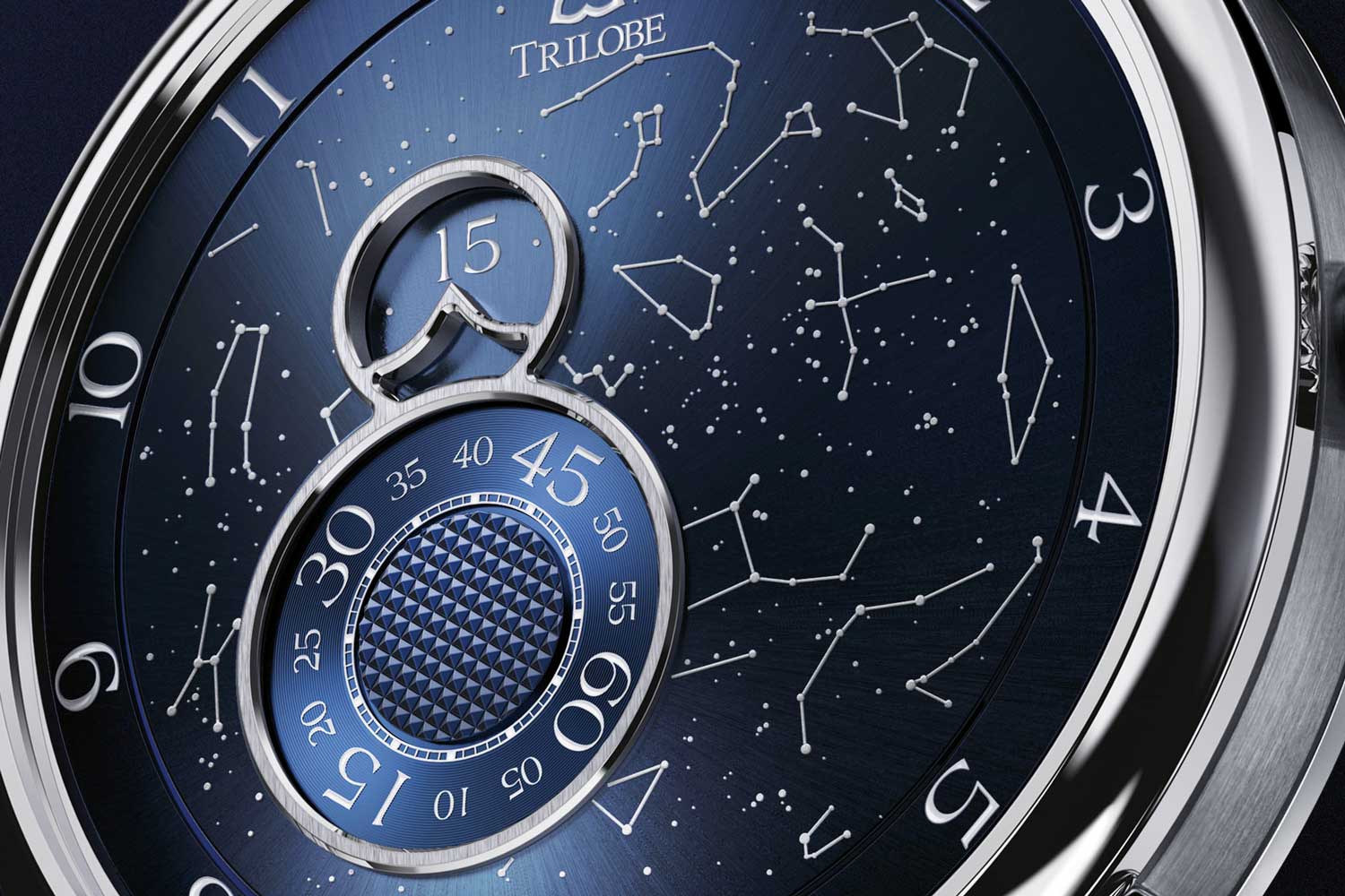 Trilobe invites their customers to personalize their watches by mapping out the stars in the sky at a special moment in time with Nuit Fantastique Secret