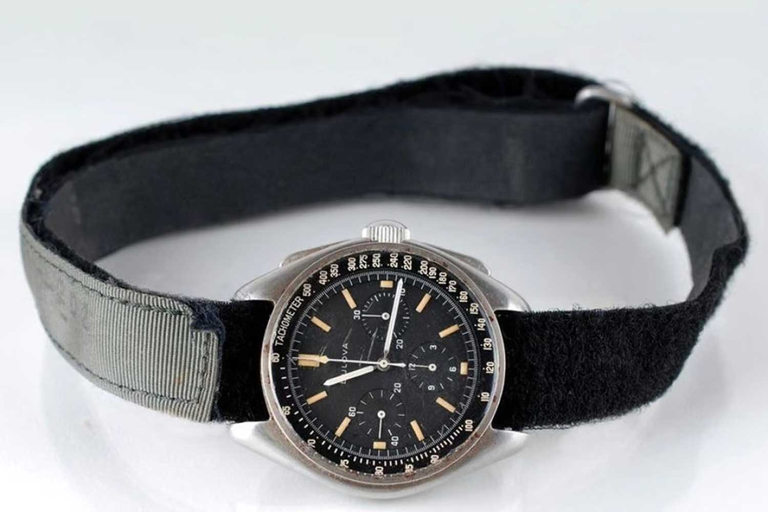 Dave Scott’s Apollo 15 lunar surface-worn chronograph watch (Image: AFP)
