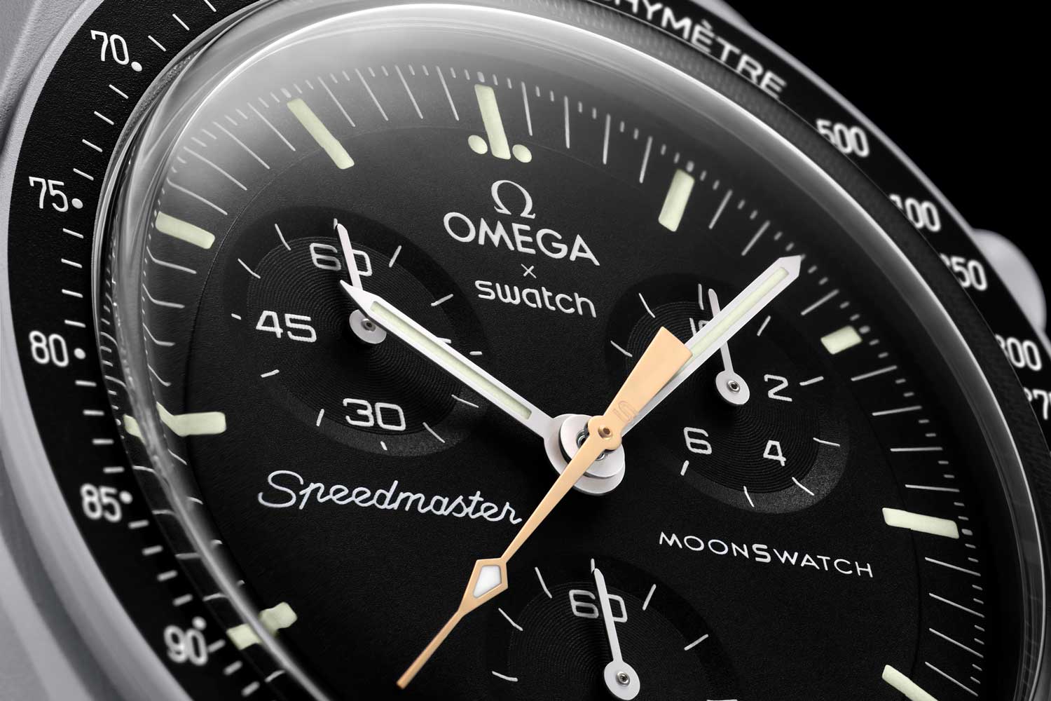Omega x Swatch MoonSwatch Mission to the Moon Moonshine Gold Hand