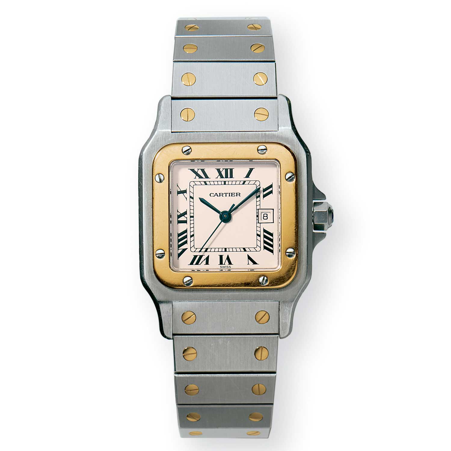 In 1978, Santos de Cartier made a reappearance, now with a sporty new look in gold and steel