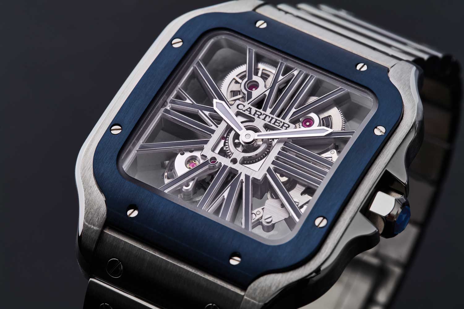 It isn’t just the skeleton caliber, it’s the refined case ergonomics that makes this Santos sing
