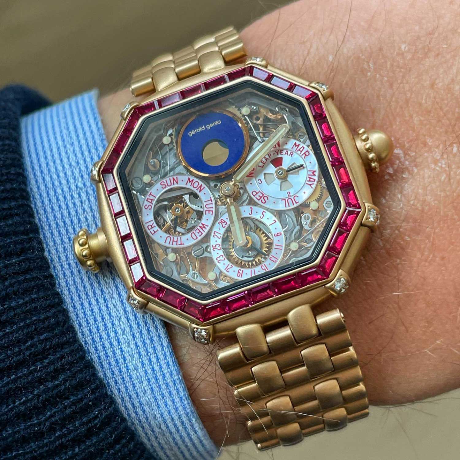 Ruby and diamond set perpetual calendar minute repeater from the 1980’s
