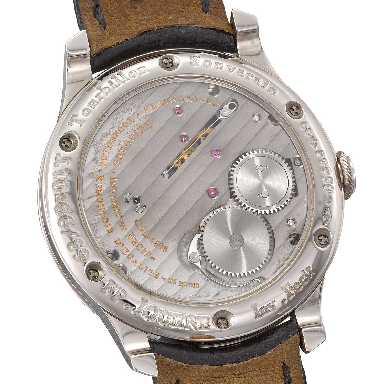 The limited-edition ruthenium model had ruthenium-coated movement plates and its own numbering format of XX/99-01T (Image: Christie’s)
