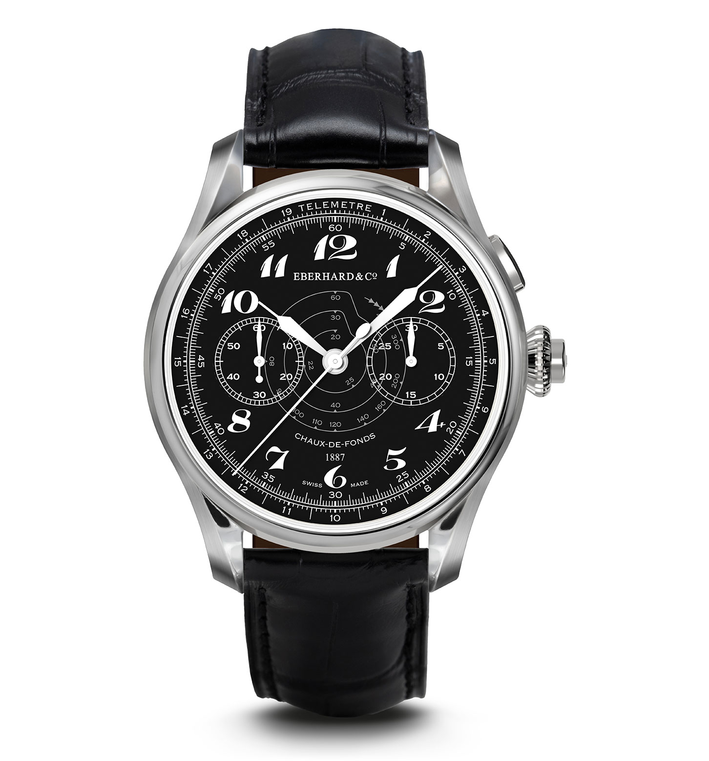Eberhard Chronograph 1887 Automatique with black dial