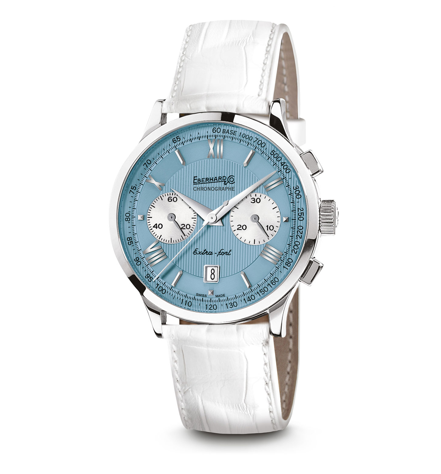 Eberhard Extra-fort with light blue dial
