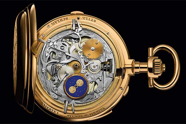 From 1875 to 1951, Audemars Piguet produced unique perpetual calendar pocket watches, including this example, Reference. 1944