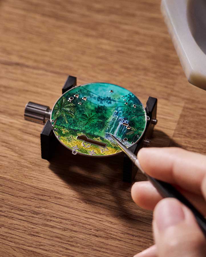 Louis Vuitton Escale en Amazonie enamel painting