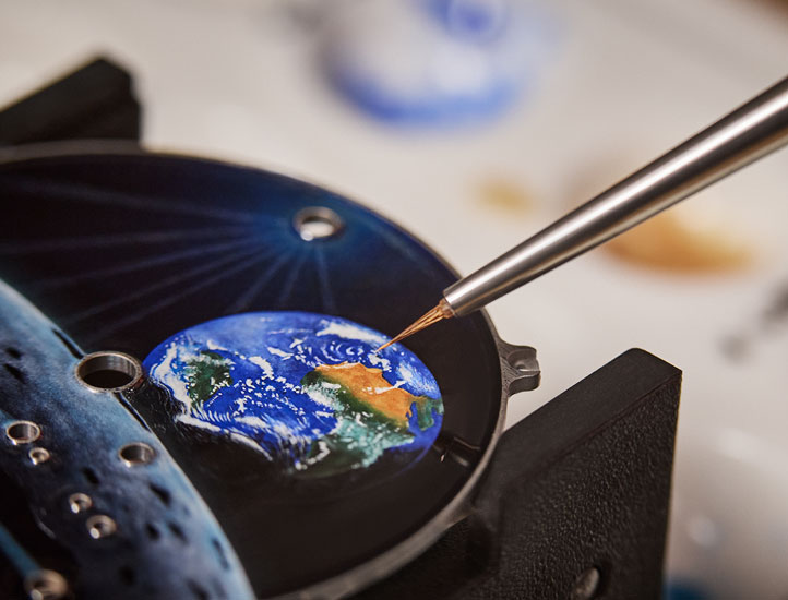 Louis Vuitton Tambour Taiko Galactique enamel painting