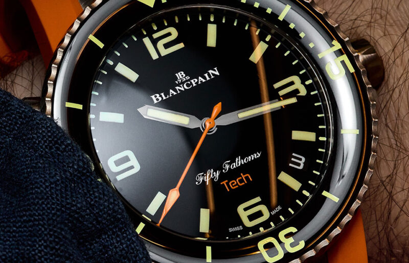 Blancpain’s Latest Fifty Fathoms Tech 45mm Gets A Pop Of Orange