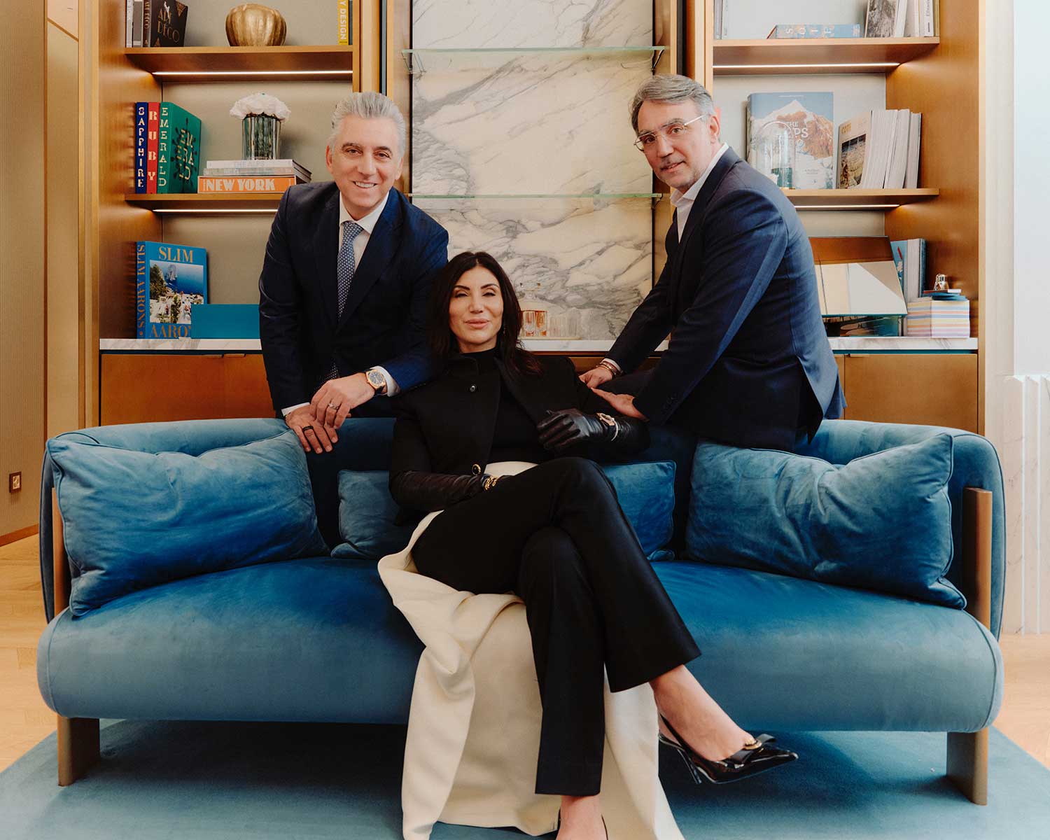 Maral Artinian with brothers Arto Artinian (left) and Saro Artinian (right)