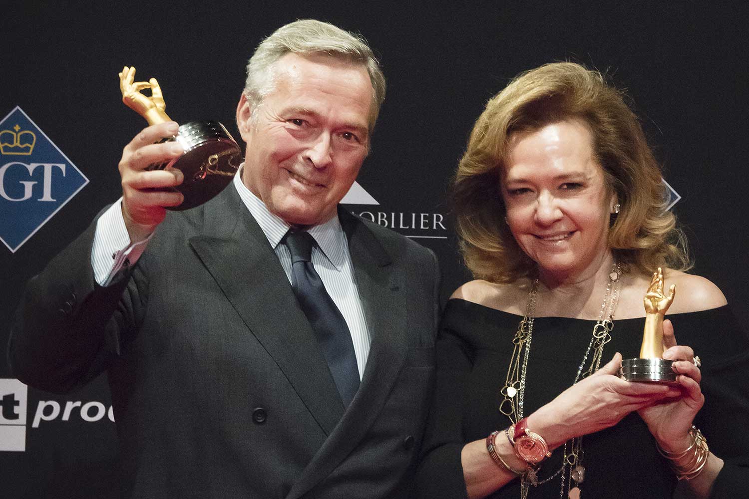 Karl-Friedrich Scheufele and Caroline Scheufele won the Aiguille d’Or at the 2017 Grand Prix d’Horlogerie de Genève