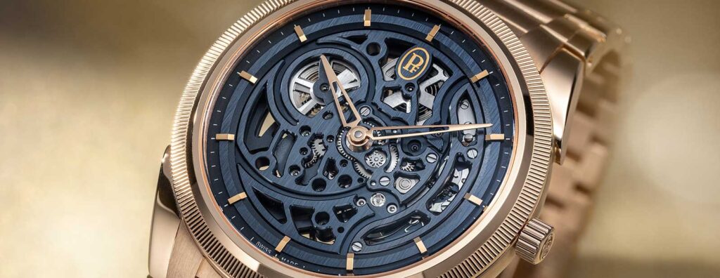 The Tonda PF Skeleton Reveals Its Inner Beauty in Milano Blue and Gold